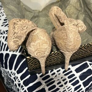 Charles by Charles David “Imaginary” nude sexy lace booties w/box